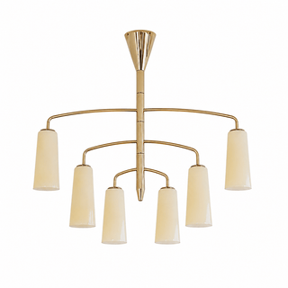 Spiral Tiered Chandelier-Neutral Decor