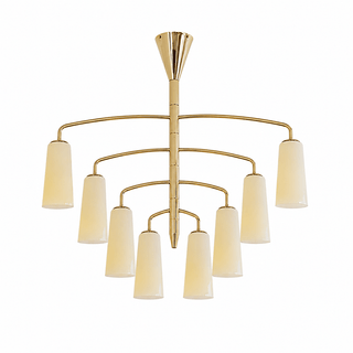 Spiral Tiered Chandelier-Neutral Decor