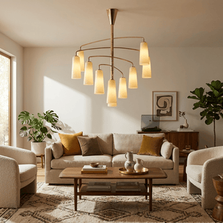 Spiral Tiered Chandelier-Neutral Decor