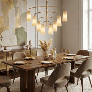 Spiral Tiered Chandelier-Neutral Decor