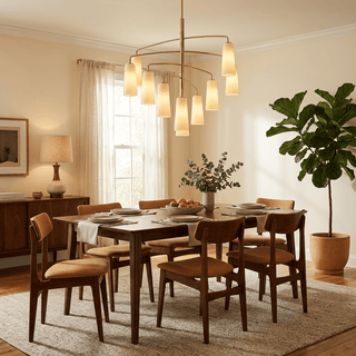 Spiral Tiered Chandelier-Neutral Decor