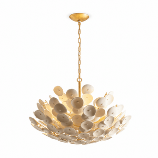 Coconut Disc Chandelier-Neutral Decor