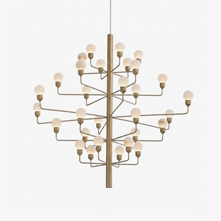 Raggiera Tiered Alabaster Globe Chandelier-Neutral Decor