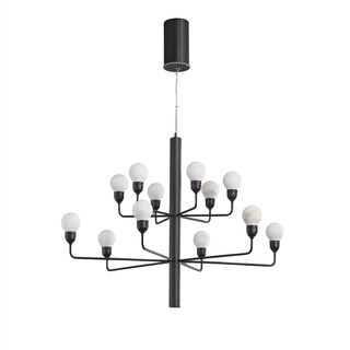 Raggiera Tiered Alabaster Globe Chandelier-Neutral Decor