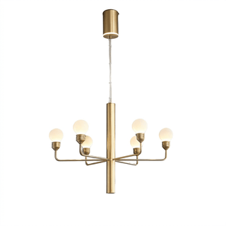 Raggiera Tiered Alabaster Globe Chandelier-Neutral Decor