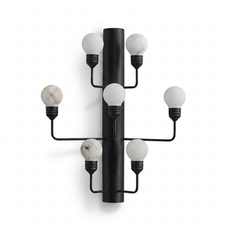 Raggiera Alabaster Globe Wall Sconce-Neutral Decor