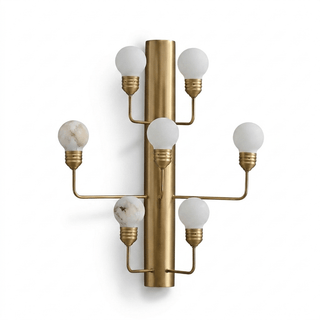 Raggiera Alabaster Globe Wall Sconce-Neutral Decor