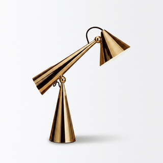 Articulated Cone Table Lamp-Neutral Decor