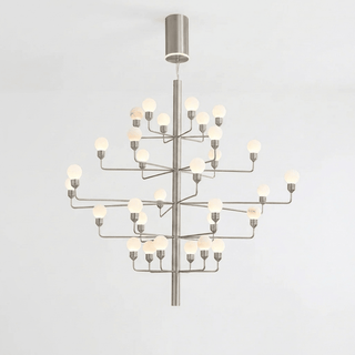Raggiera Tiered Alabaster Globe Chandelier-Neutral Decor