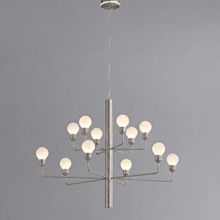Raggiera Tiered Alabaster Globe Chandelier-Neutral Decor