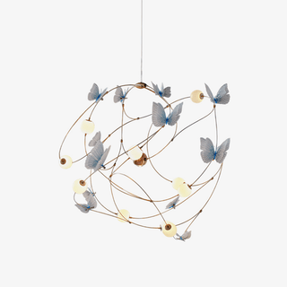 Flutter Orbit Butterfly Chandelier-Neutral Decor
