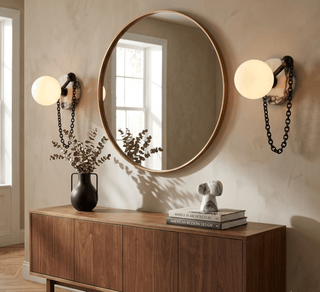 Keepsake Marble Globe Wall Sconce-Neutral Decor