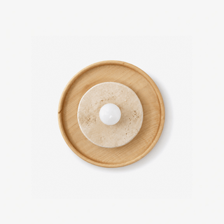 Rapolano Travertine Wall Sconce-Neutral Decor