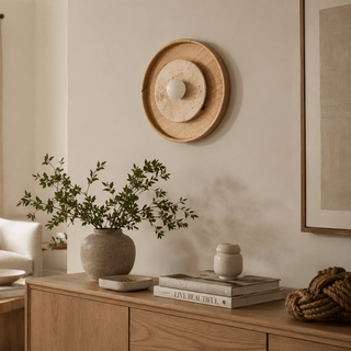 Rapolano Travertine Wall Sconce-Neutral Decor