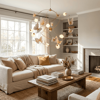 Flutter Orbit Butterfly Chandelier-Neutral Decor