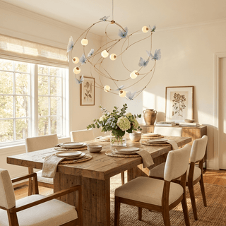 Flutter Orbit Butterfly Chandelier-Neutral Decor