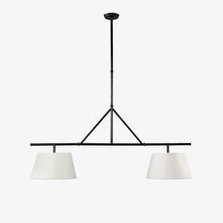 Two Light Linear Island Pendant Lamp-Neutral Decor