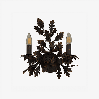 Oak Leaf Wrought Sconce-Neutral Decor