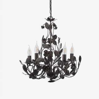 Rosaio Wrought Iron Chandelier-Neutral Decor