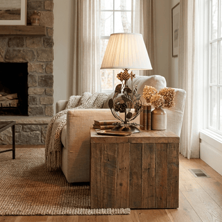 Rosaspina Wrought Iron Rose Table Lamp-Neutral Decor
