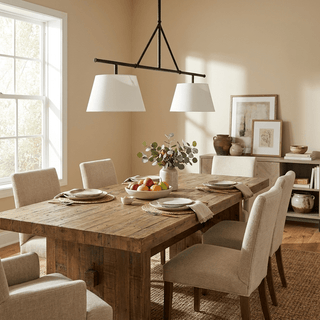Two Light Linear Island Pendant Lamp-Neutral Decor