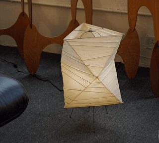 Twisted Paper Shade Table Lamp-Neutral Decor