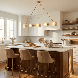 Slim Brass Linear Chandelier-Neutral Decor