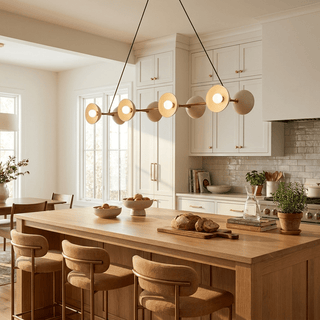 Slim Brass Linear Chandelier-Neutral Decor