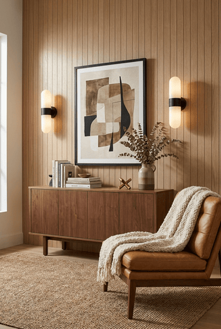 Vertical Capsule Glass Wall Sconce-Neutral Decor