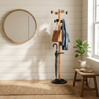 Umbrella Stand Coat Rack-Neutral Decor