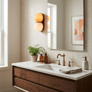 Two Globe Glass Wall Sconce-Neutral Decor