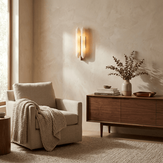 Husk Alabaster Wall Sconce-Neutral Decor