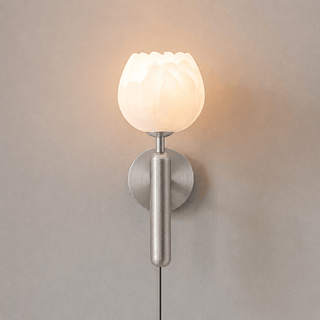 Mian Alabaster Plug-in Wall Lamp-Neutral Decor