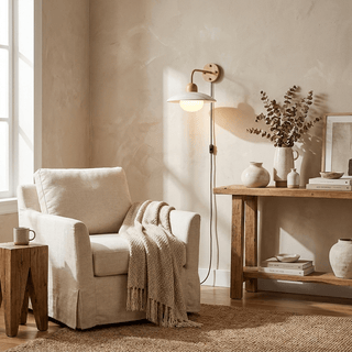 Dome Arm Plug-in Wall Lamp-Neutral Decor