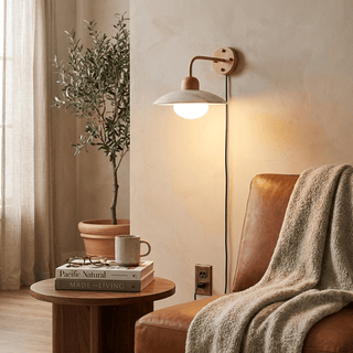 Dome Arm Plug-in Wall Lamp-Neutral Decor