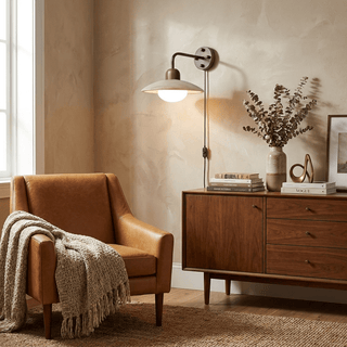Dome Arm Plug-in Wall Lamp-Neutral Decor
