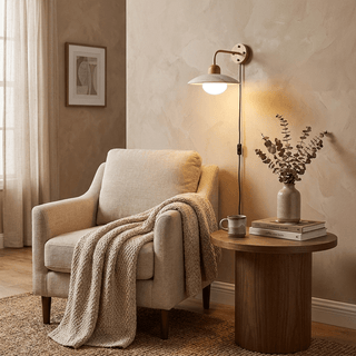 Dome Arm Plug-in Wall Lamp-Neutral Decor