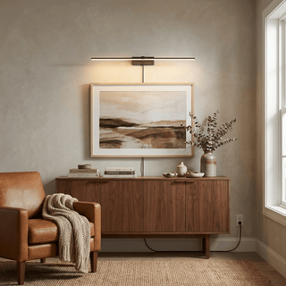 Metal Linear Mirror Plug-in Wall Light-Neutral Decor