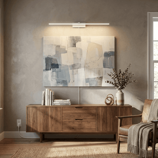Metal Linear Mirror Plug-in Wall Light-Neutral Decor