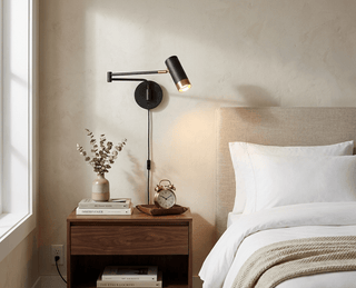 Ridge Arm Plug-in Wall Lamp-Neutral Decor