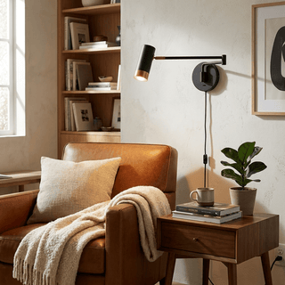 Ridge Arm Plug-in Wall Lamp-Neutral Decor