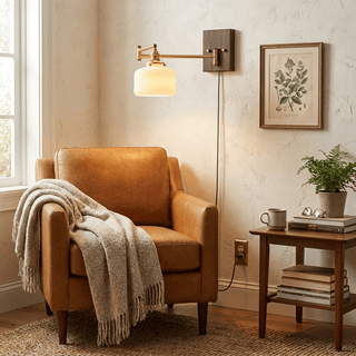 Ceramic Geometry Plug-in Wall Lamp-Neutral Decor