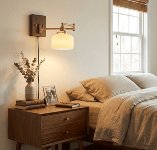 Ceramic Geometry Plug-in Wall Lamp-Neutral Decor