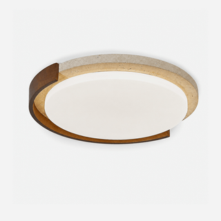 Travertine Eclipse Ceiling Lamp-Neutral Decor