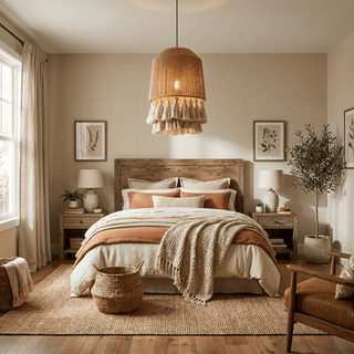 Fringe Jute Pendant Lamp-Neutral Decor