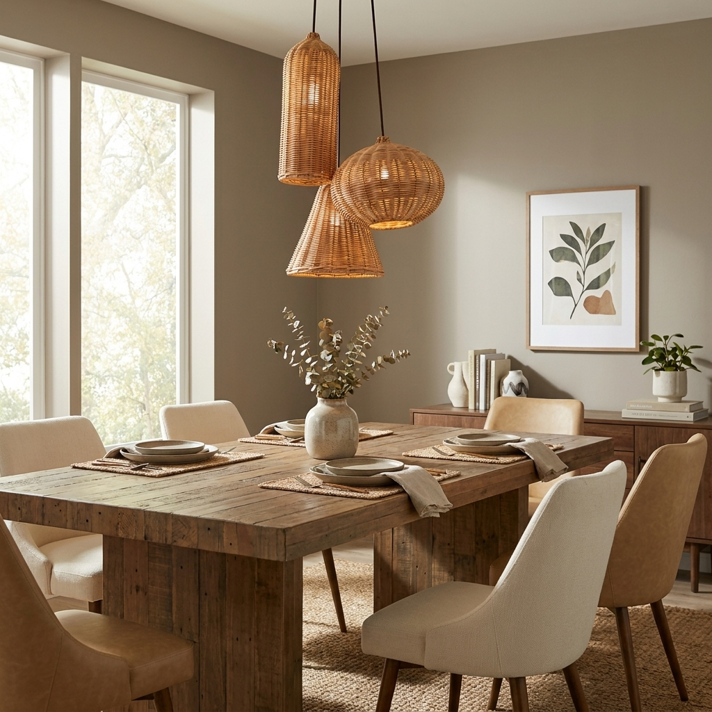 Marleigh Suspension En Rotin Tressé