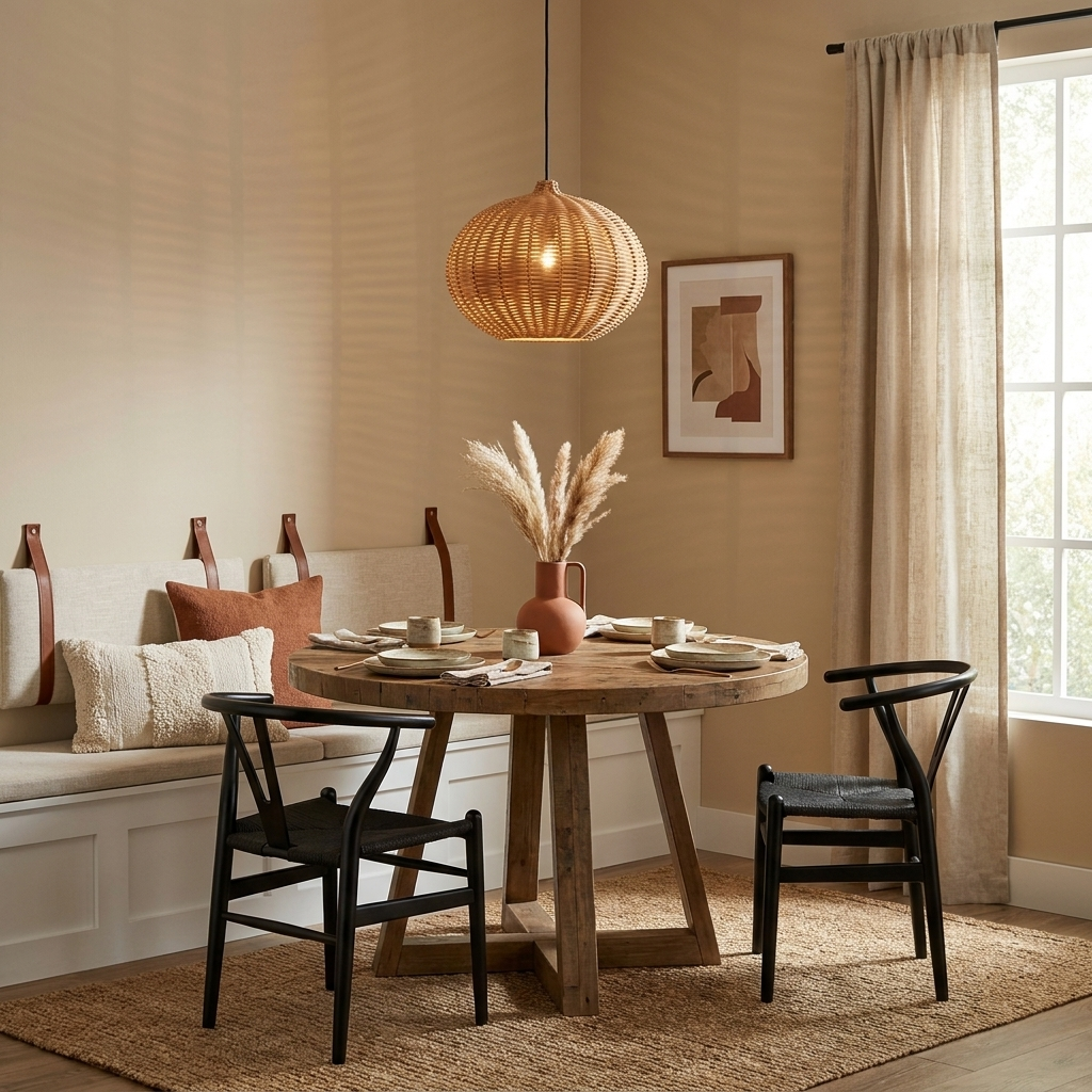 Marleigh Suspension En Rotin Tressé