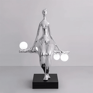 Balance Glow Sculpture Lamp-Neutral Decor