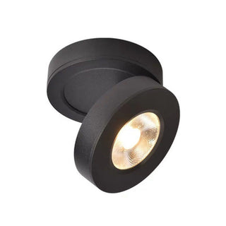 Arisha Plafonnier Rond Simple, Métal, Blanc/Noir, Chambre