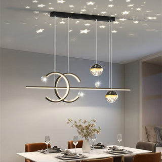 Arisha Luminaires Suspension d'Étoile LED Élegante Métal/Cristal Salon